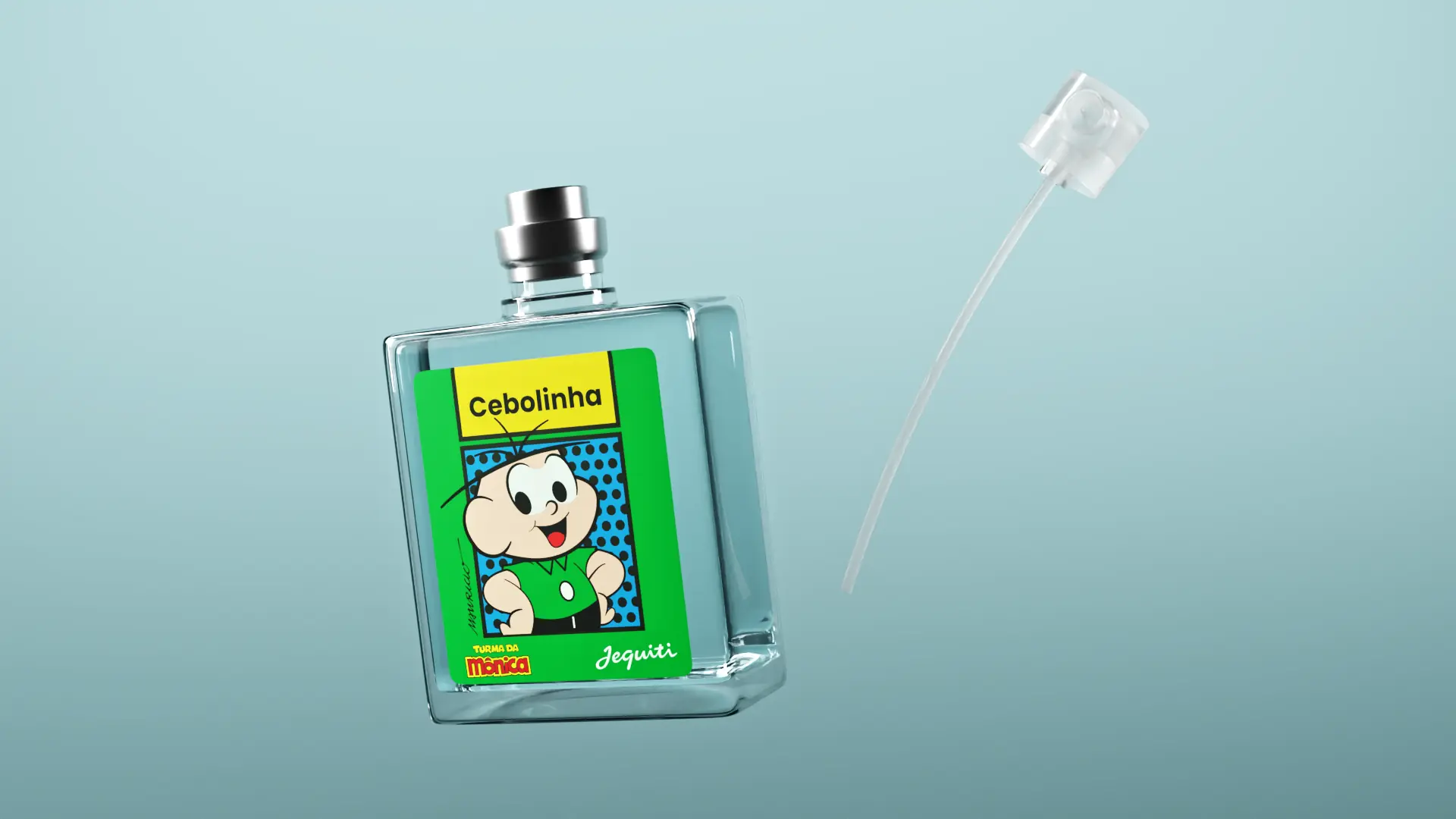 Frasco do Cebolinha com a tampa voando