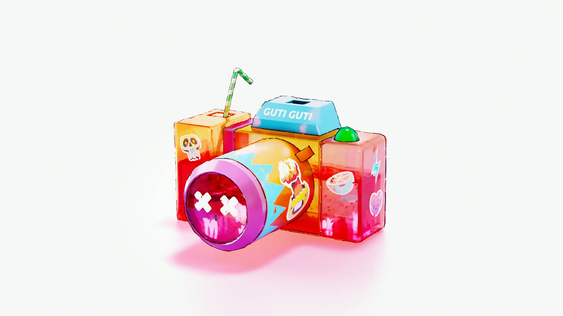 Render da câmera GUTI GUTI sobre fundo branco