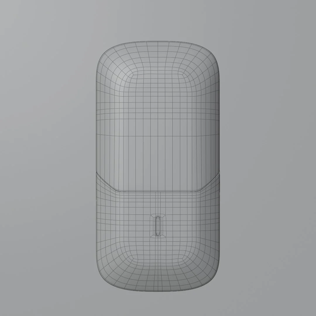 Wireframe das costas do barbeador