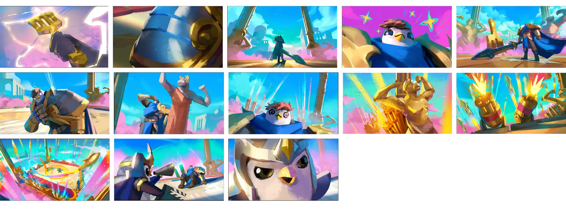 Sequência de frames finais do mini cine Pengu Garen Unbound