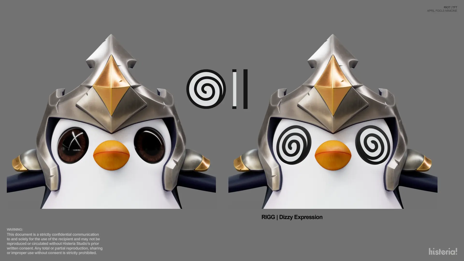 Rig de expressão tonta do Pengu com o capacete de Garen