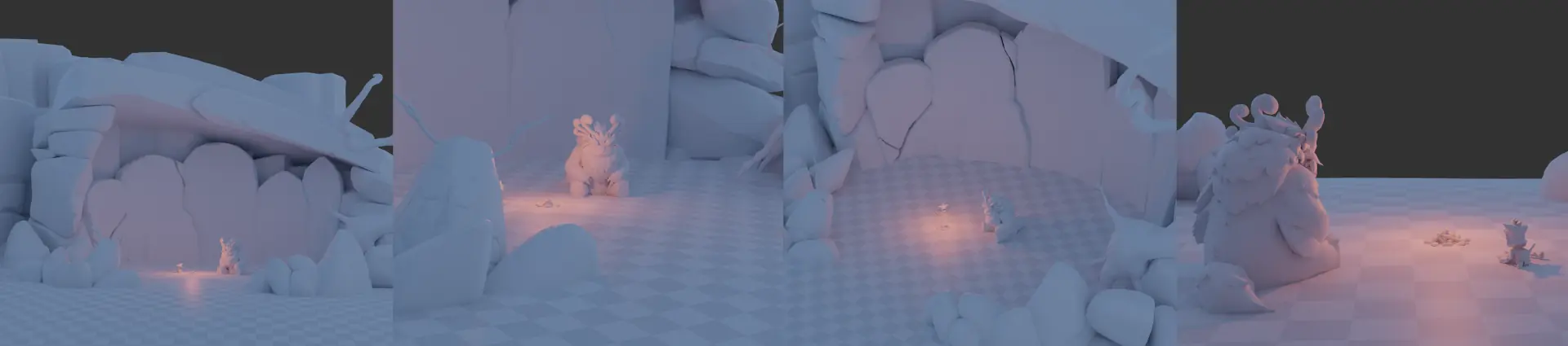 Gray blocking of the snow environment